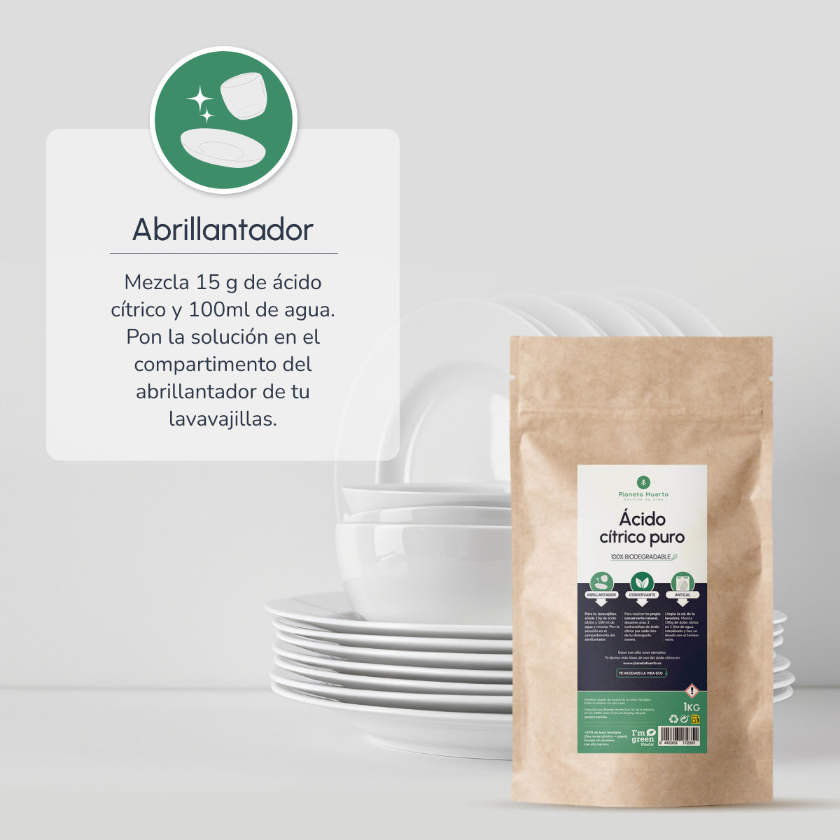 Pack 3xZitronensäure Planeta Huerto 1 Kg