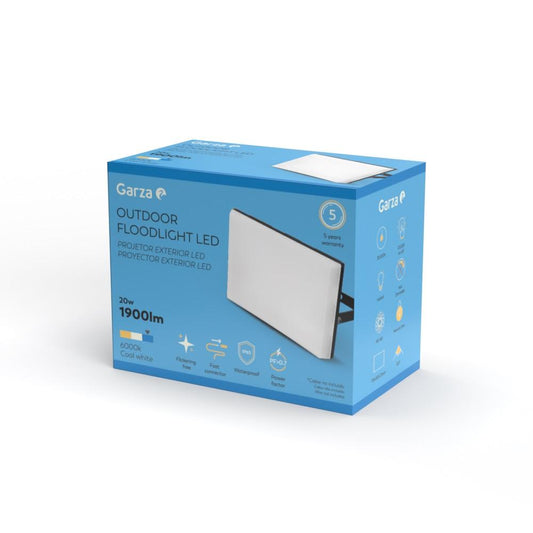 Proiettore LED da esterno, 20W, 1900LM, luce fredda (6000K) Garza