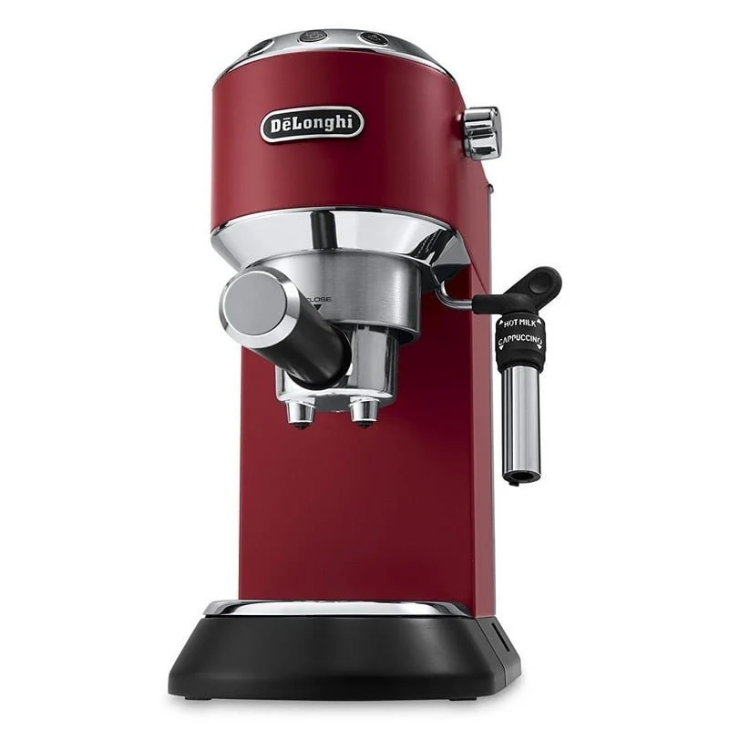 Delonghi Dedica Style Macchina da caffè manuale Espresso e Cappuccino EC685.R rossa