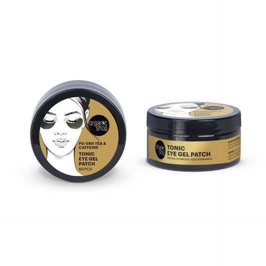 Verfrissende gelpatches voor de ogen met pu-erh-thee en cafeïne Organic Shop 60 stuks
