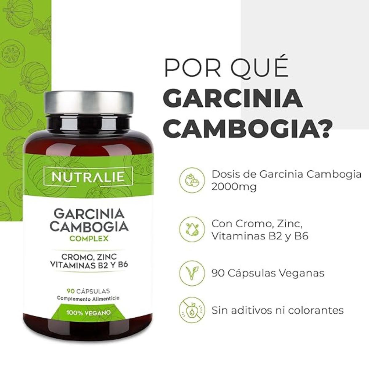 Nutralie Garcinia Cambogia + Chrom + Zink + Vitamine B2 und B6 90 Kapseln