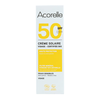 Crème solaire visage SPF 50 Acorelle 50 ml