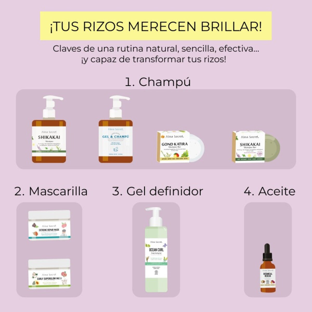 Lockdefinierande gel Ocean Curl, Alma Secret, 250 ml