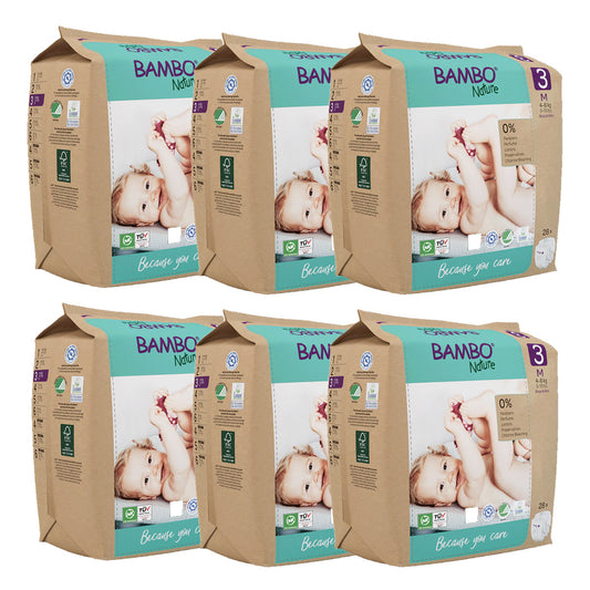 Förpackning med blöjor T3 (4-8 kg) Bambo Nature 168 st