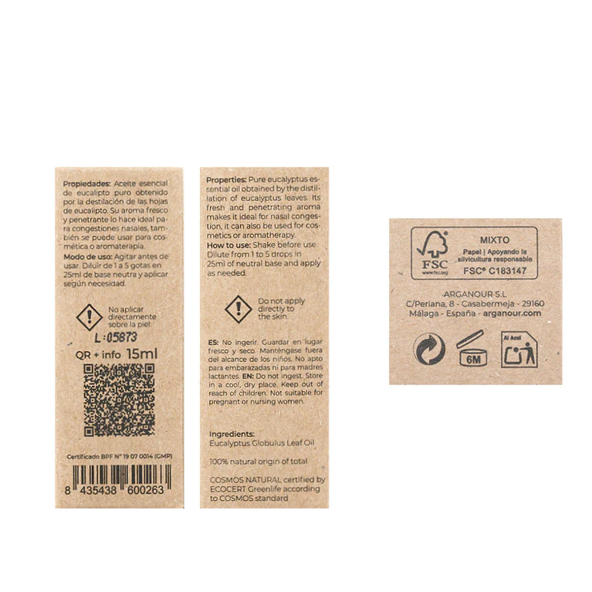 100% pure eucalyptus etherische olie Arganour 15 ml