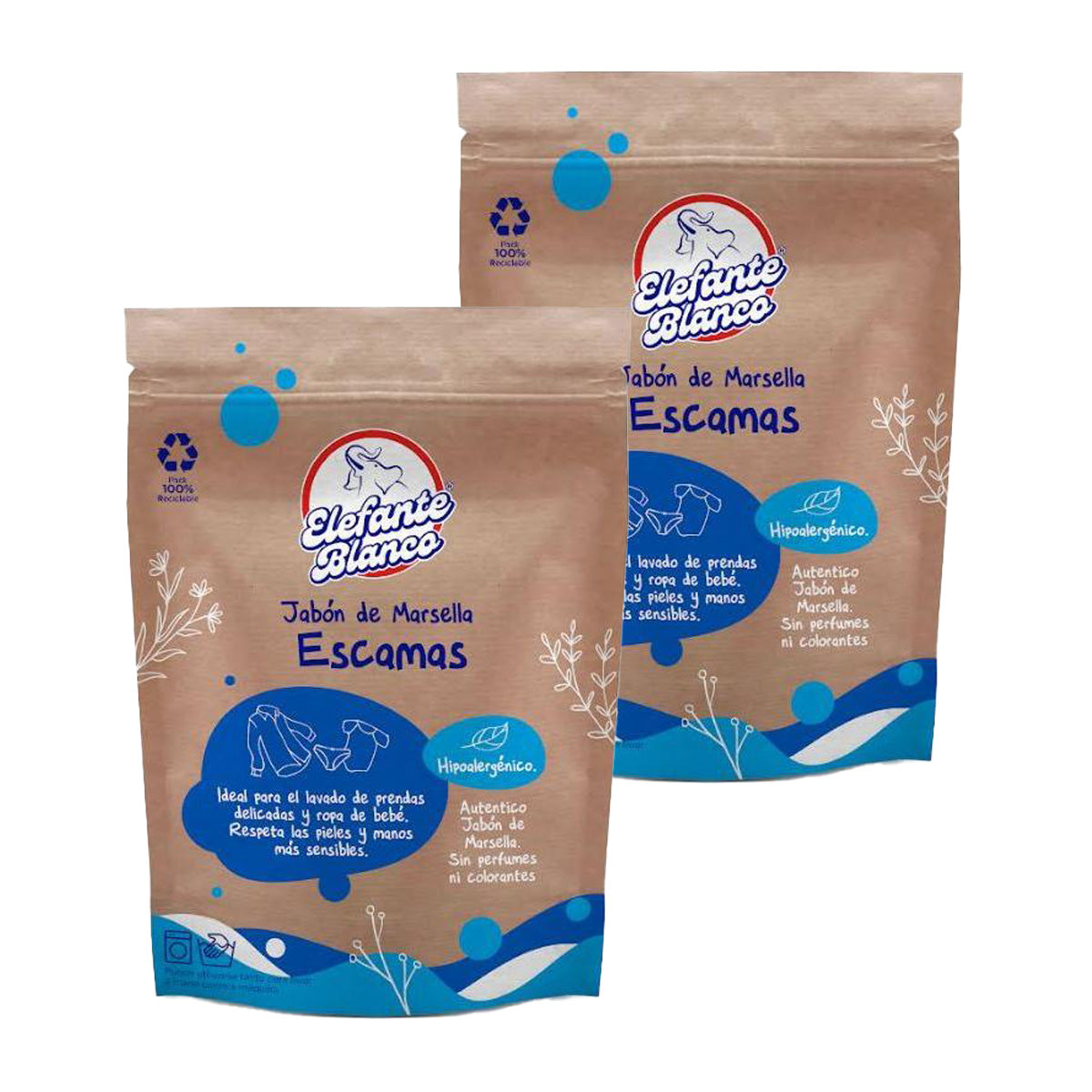 Pack of 2 Mimidu ECO White Elephant Flakes 200 g