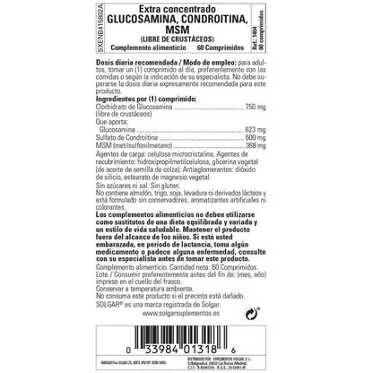 Glucosamine Chondroïtine MSM Extra geconcentreerd 60 tabletten