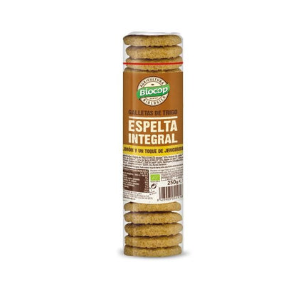 Pack of 2 x Wholemeal Spelt, Ginger and Lemon Biscuits, Biocop 250 g