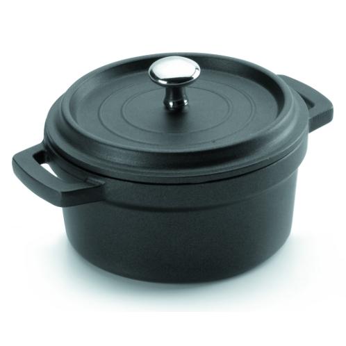 Pentola cocotte nera in alluminio fuso Lacor Diametro 16 cm