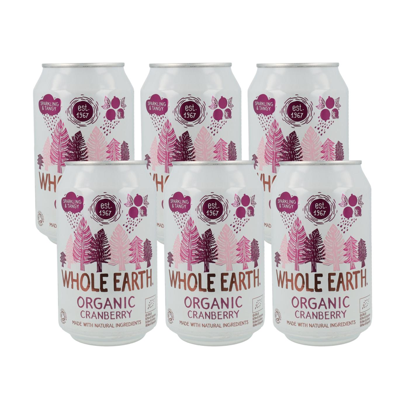 Lot de 6 boissons bio aux myrtilles, 330 ml. Whole Earth