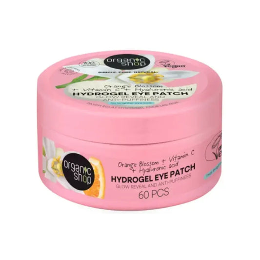 Verhelderende en ontzwellende hydrogelpatches voor de oogcontour Organic Shop 60 stuks