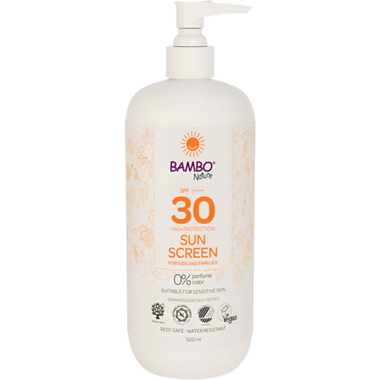 Crème solaire pour bébés SPF30 Bambo Nature 500 ml
