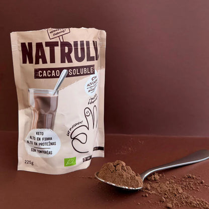 Kakao rozpuszczalne BIO o wysokiej zawartości białka Natruly 225 g
