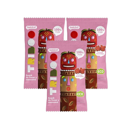 PACK OF 3 ECO Strawberry and Apple Snacks 25 g, Triboo