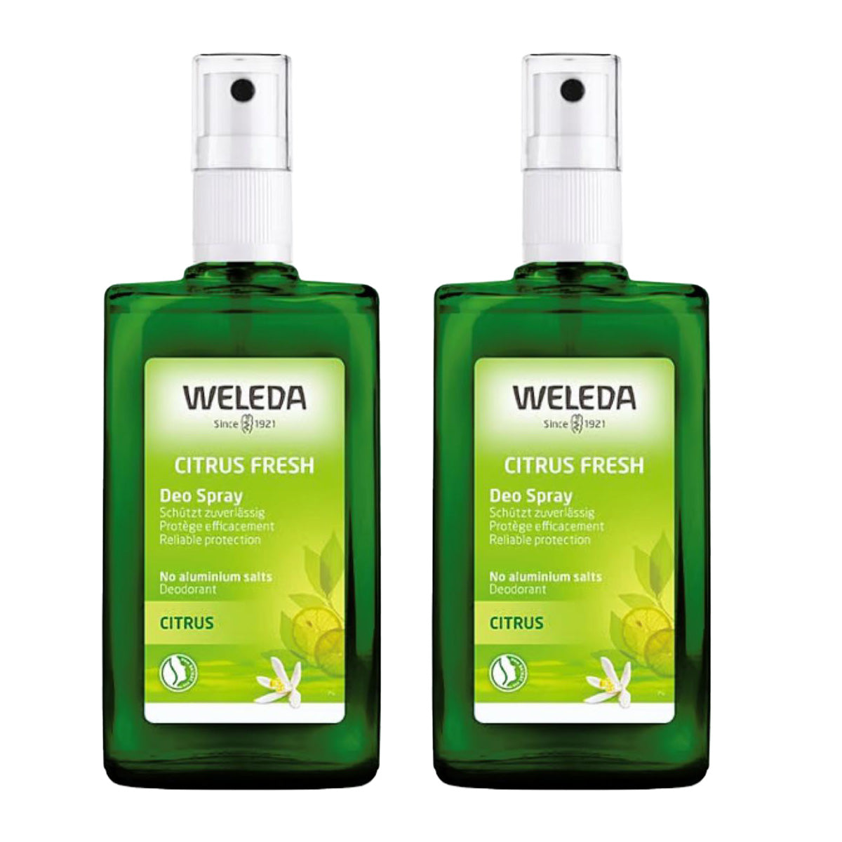 Confezione da 2 deodoranti al citrus, Weleda, 100 ml