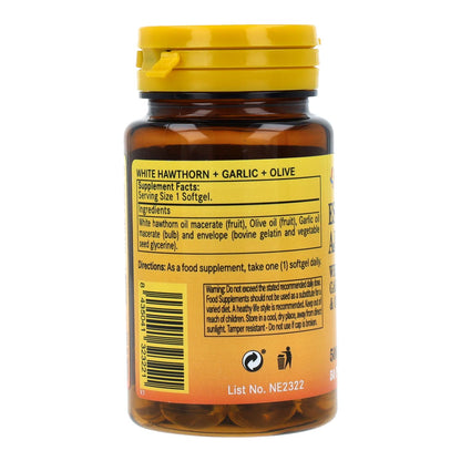 Aubépine, ail et olivier 500 mg Nature Essential 50 perles