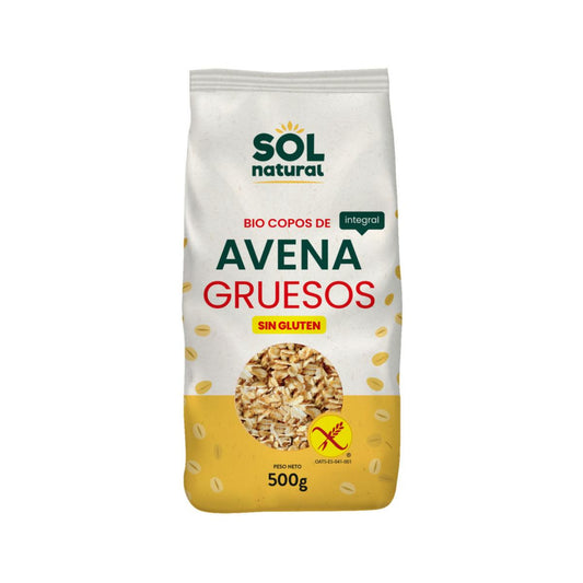 Glutenfria grova havregryn Sol Natural 500 g