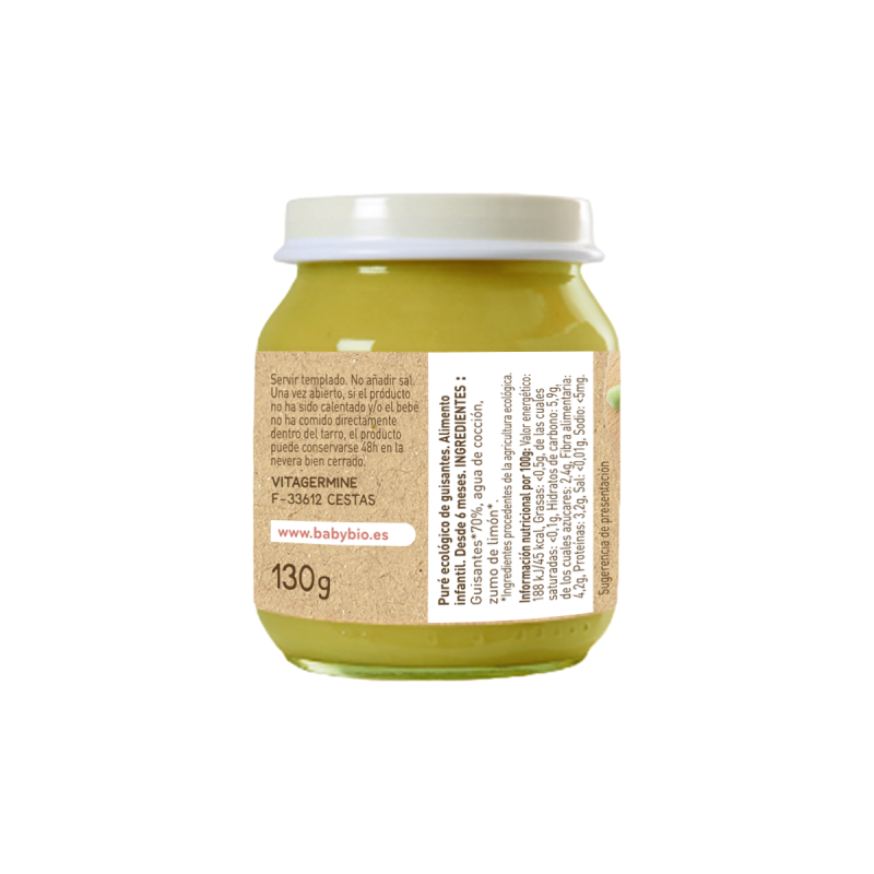 Jar of Peas (from 6 months) Babybio 130 g