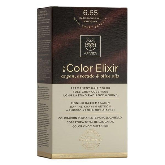 Haarfarbe My Color Elixir N6.65 Dunkelblond Mahagoni Apivita