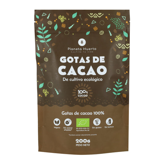 Gouttes de chocolat 100% cacao ECO Planeta Huerto 200 g