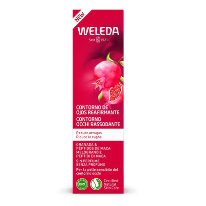 Contour des yeux raffermissant à la grenade et aux peptides de maca Weleda, 12 ml