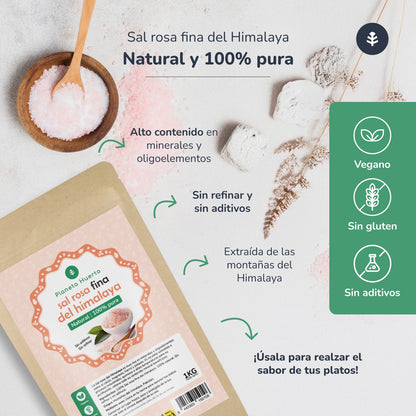 Opakowanie 2x różowa sól himalajska ECO Planeta Huerto 1 kg