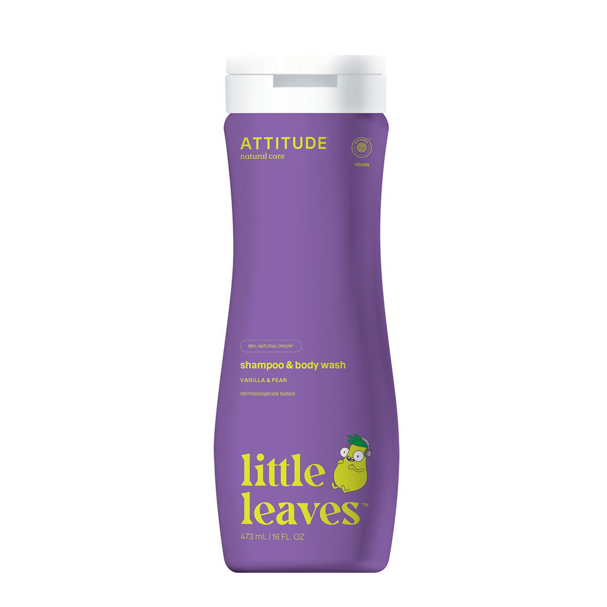 Little Leaves Vanilla and Pear Gel and Shampoo for Children, Attitude, 473 ml