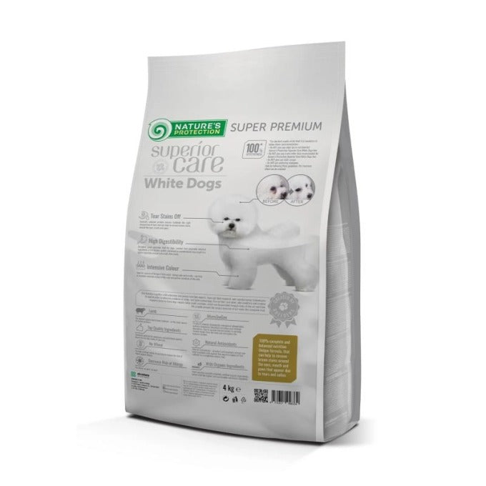 Nature's Protection White Dog Grain free foder för vuxna små hundar av lilla raser, 4 kg