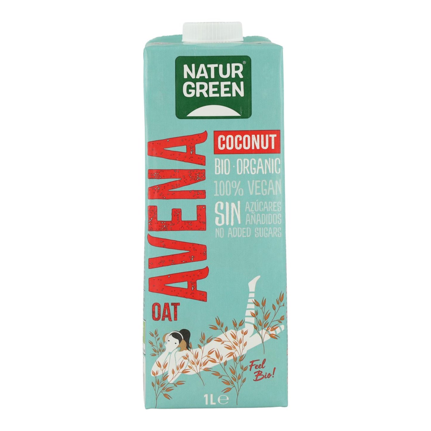 Pack de 6 boissons à l'avoine et à la noix de coco bio NaturGreen 1 L