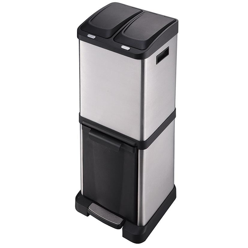 Habitex 32 L 3-compartment eco-friendly pedal bin (refurbished)
