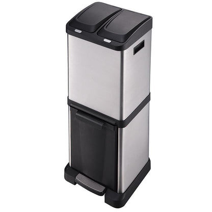 Habitex 32 L 3-compartment eco-friendly pedal bin (refurbished)