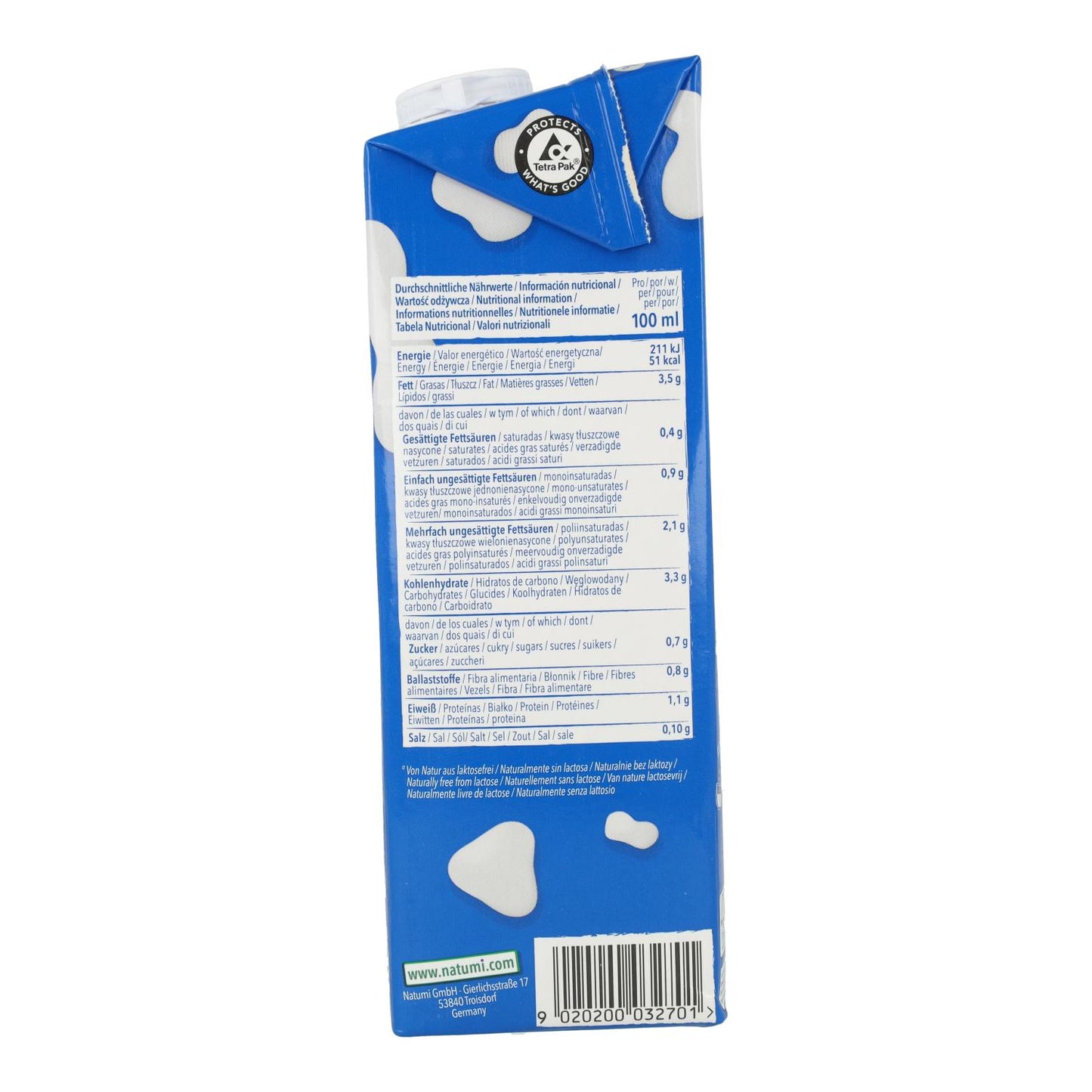 Vollwertiges Bio-Getränk aus Hafer und Soja von Natumi 1 l