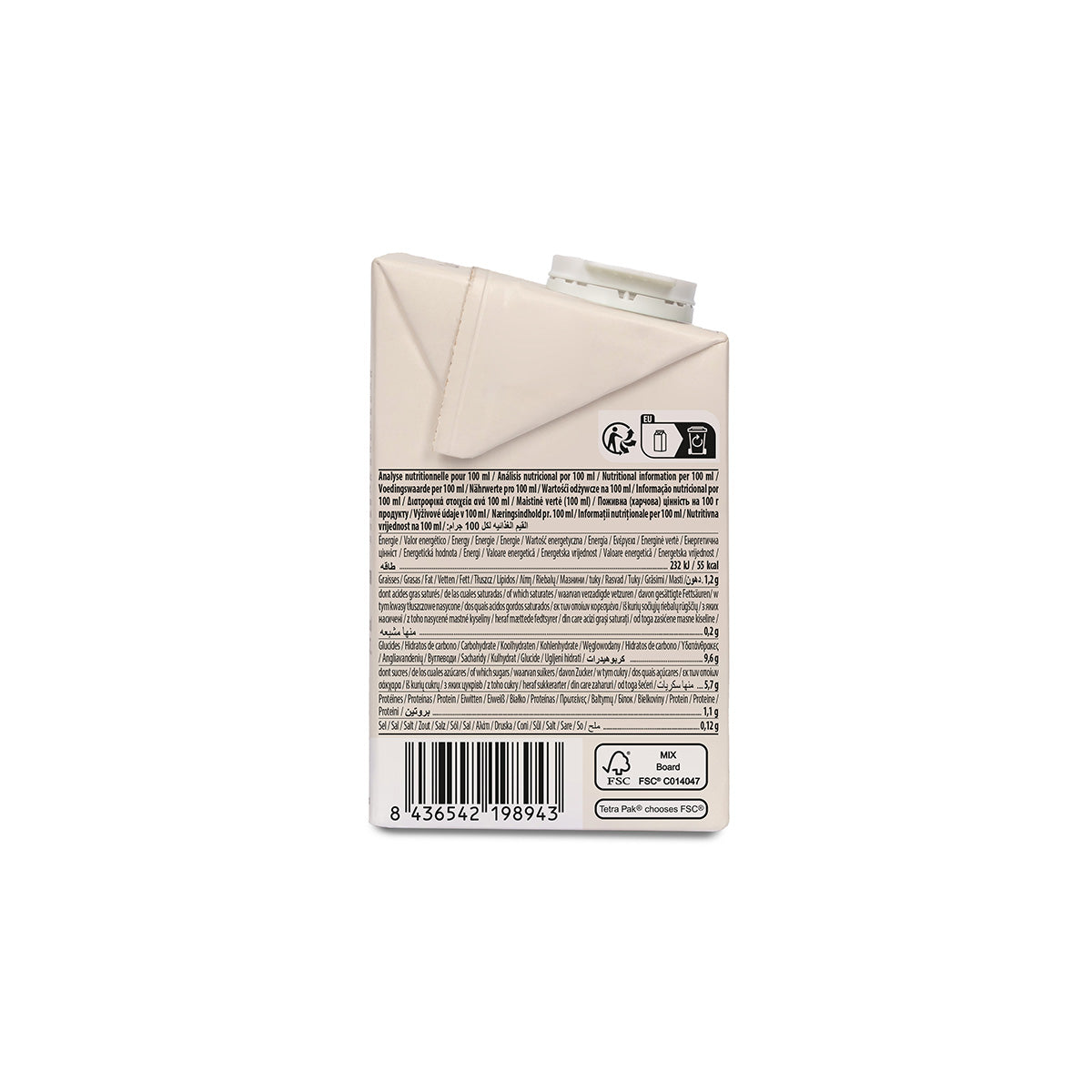 Zuckerfreies Bio-Hafergetränk ECOMIL 500 ml