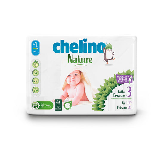 Luiers T3 4-10 kg Chelino Nature 36 stuks