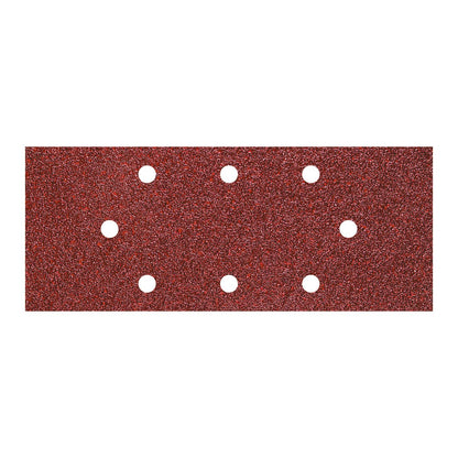 Wolfcraft 8409000 – 15 Korund-Schleifscheiben, Körnung 40, 80, 120; perforiert 93 x 230 mm