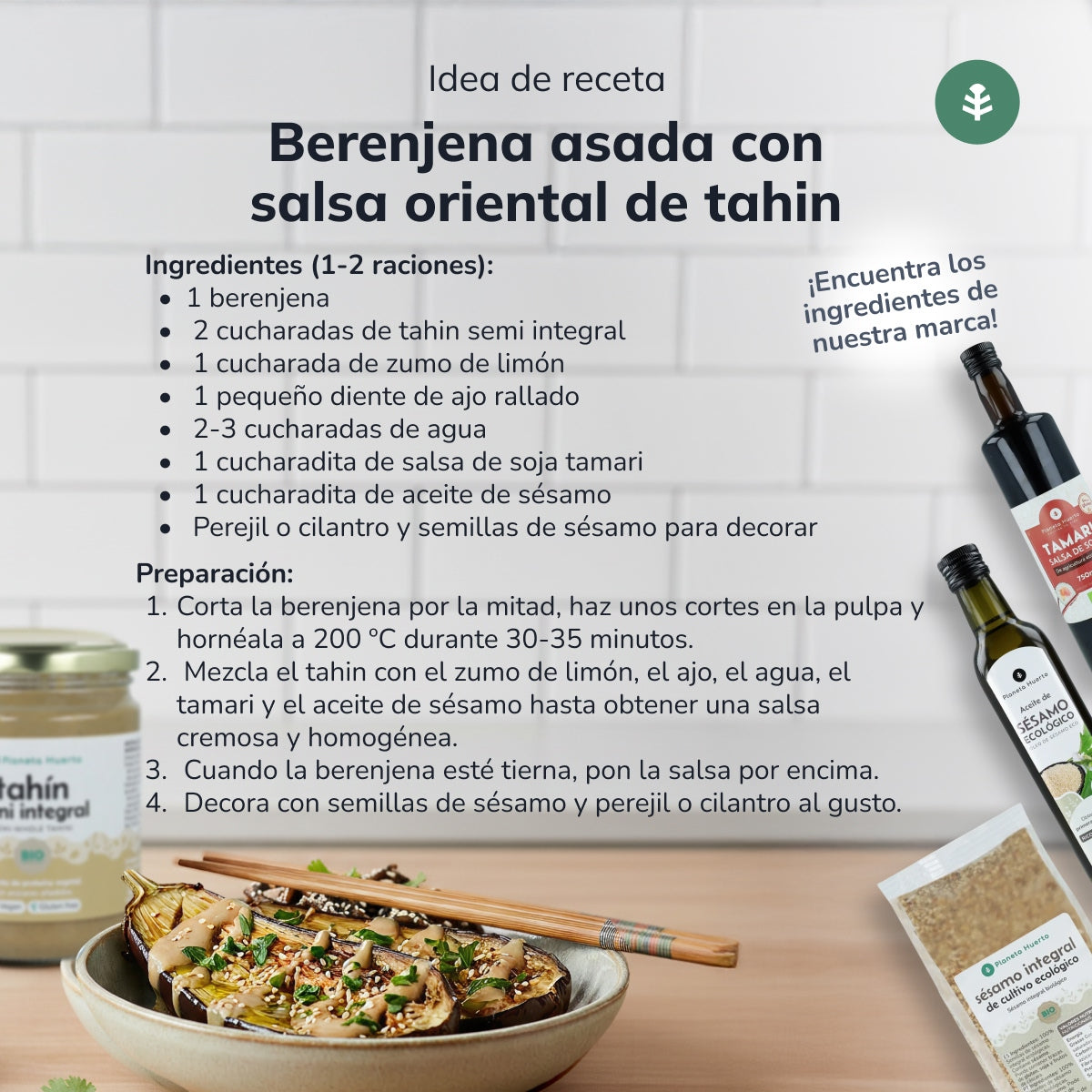 Tahini för halvfabrikat ECO Planeta Huerto 350g