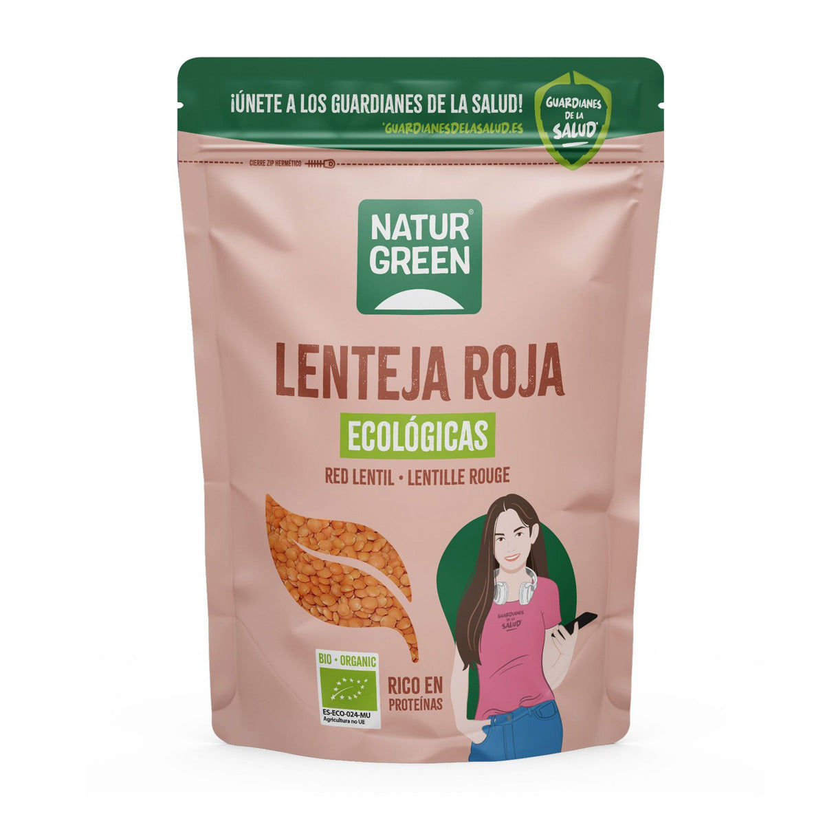 Naturgreen Organic Red Lentils 500 g