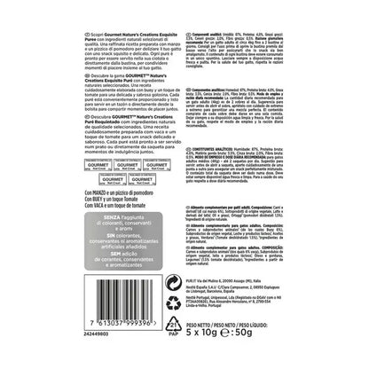 GOURMET Nature's Creations Exquisito Puré Flytande snack med lax och morot 5x10 g