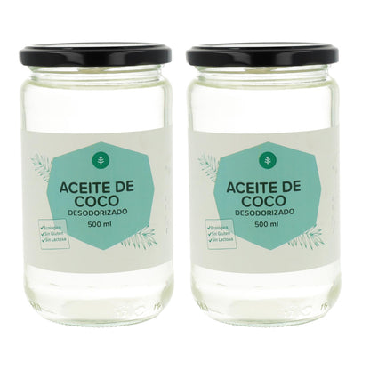 Pack of 2 ECO Planeta Huerto Deodorised Coconut Oil 500 ml