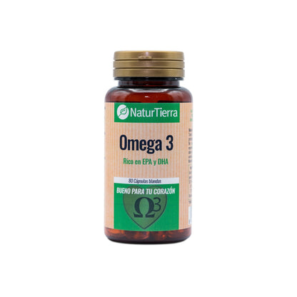 Omega 3, 80 mjuka kapslar. NaturTierra