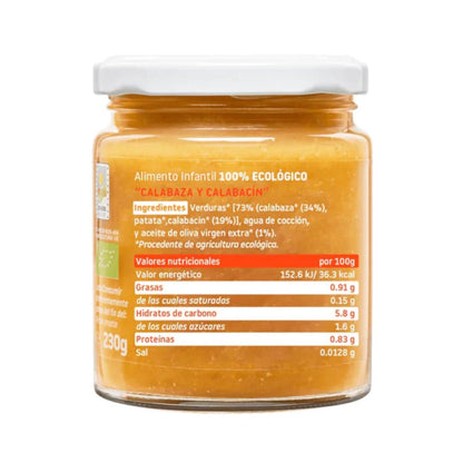 12-pack små burkar med ekologisk pumpa och zucchini +6 månader Smileat 230 g