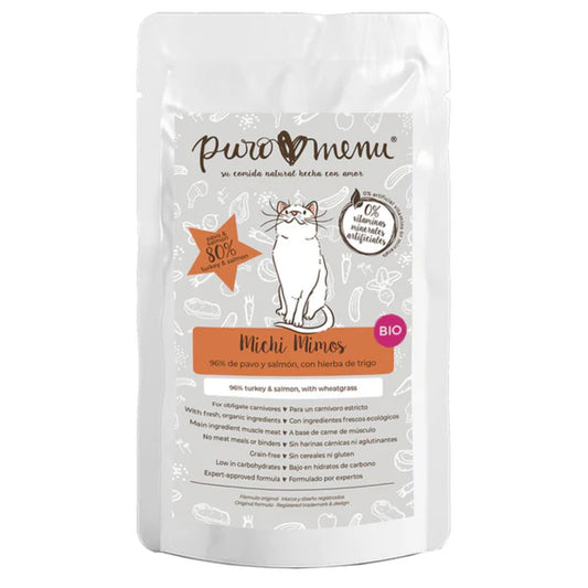 Barf Michi Mimos Organic Wet Cat Food (Turkey and Salmon) Puromenu 100 g