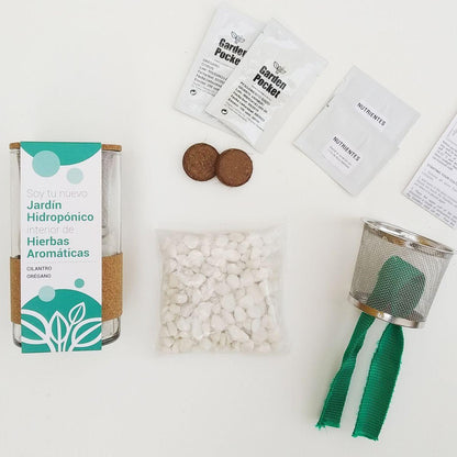 Hydroponische kweek van koriander en oregano, ideaal cadeau Garden Pocket