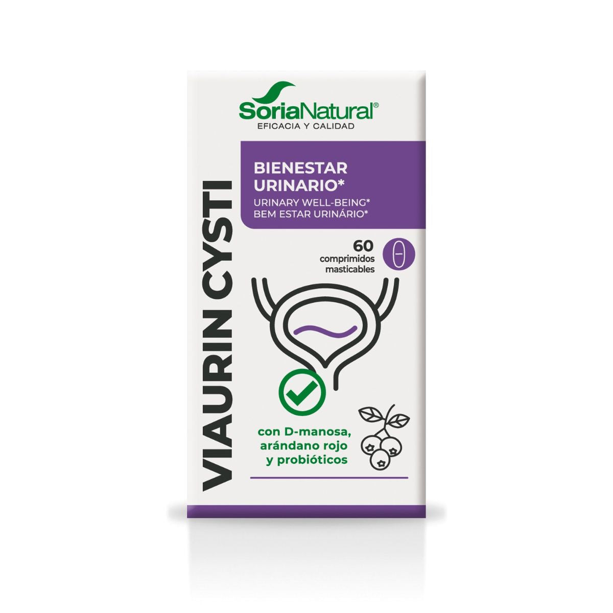 Viaurin Cysti Urinvägsvälbefinnande, Soria Natural, 60 tabletter
