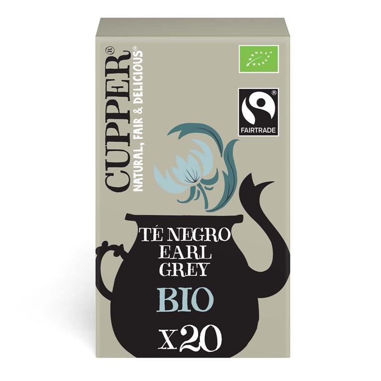 Thé noir bio Earl Grey Cupper, 20 sachets