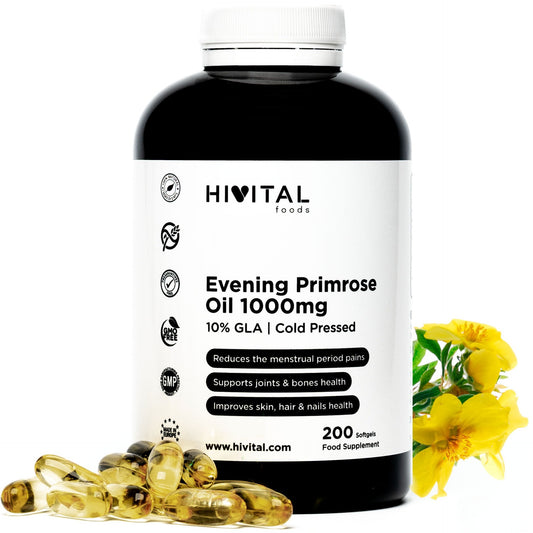 Huile d'onagre 1000 mg Hivital 200 perles