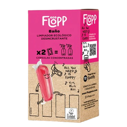 Detergente idrosolubile per bagni Flopp  Ricarica 2 capsule