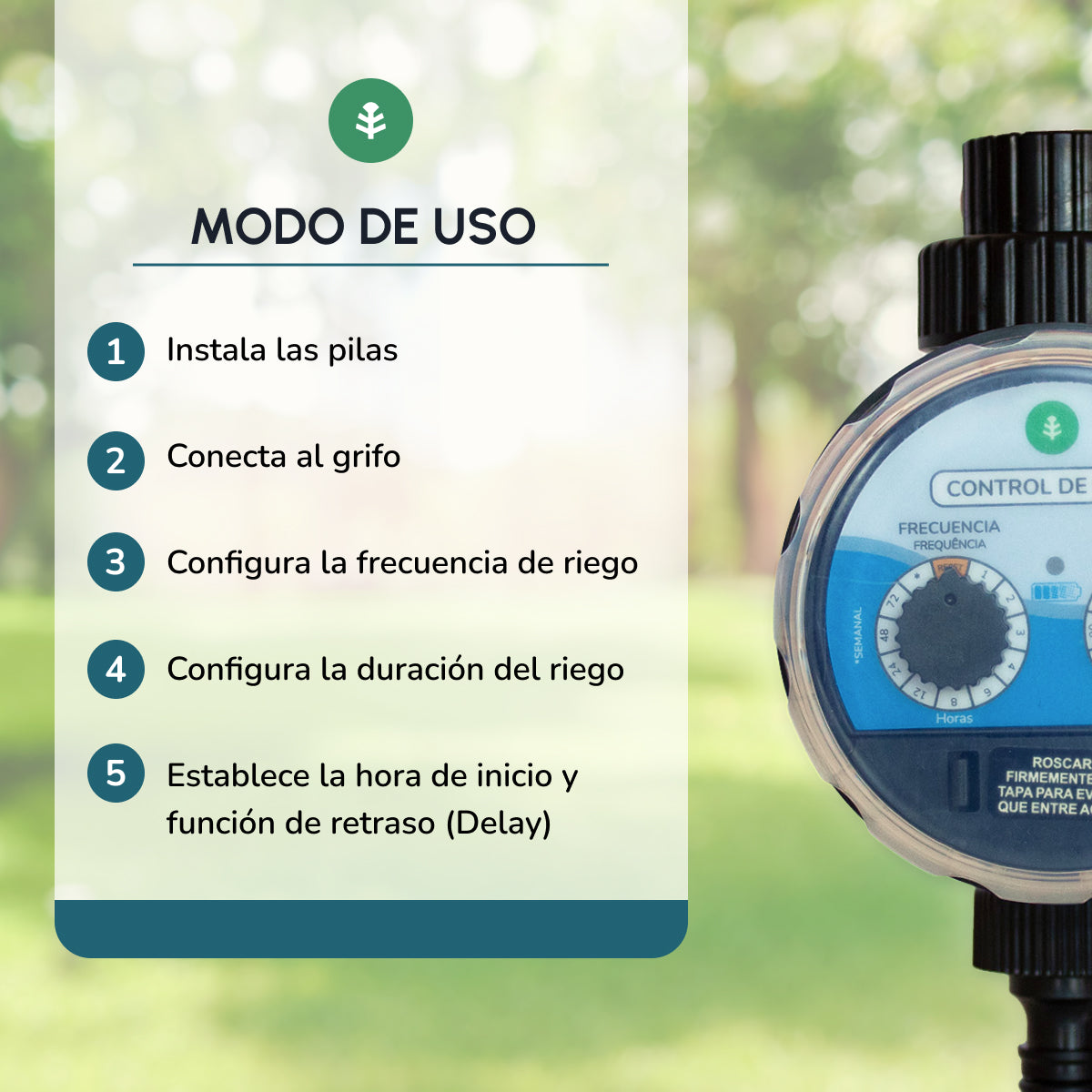 Watertight armoured irrigation programmer Planeta Huerto 0-6 bar