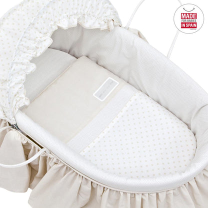 Babywiege mit Verdeck BE in verschiedenen Farben Beige