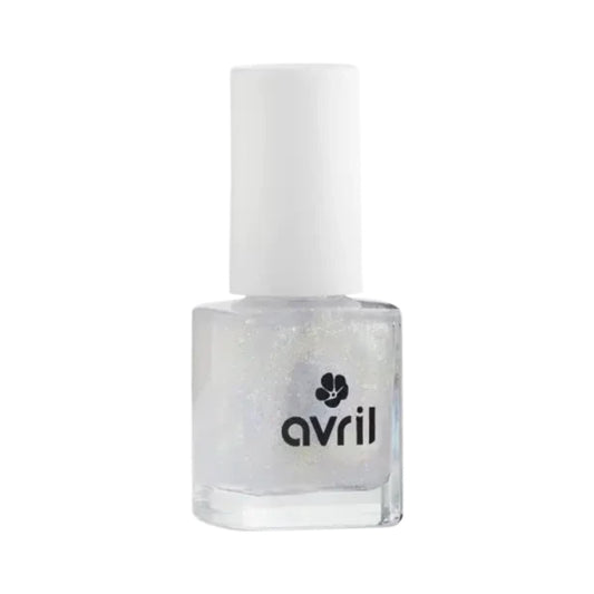 Gold glitter top coat nail polish, Avril, 7 ml